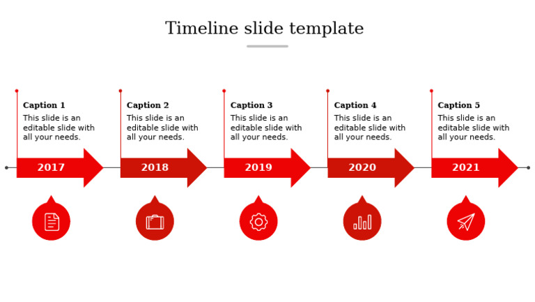 75998 Timeline Slide Template Blue | PDF