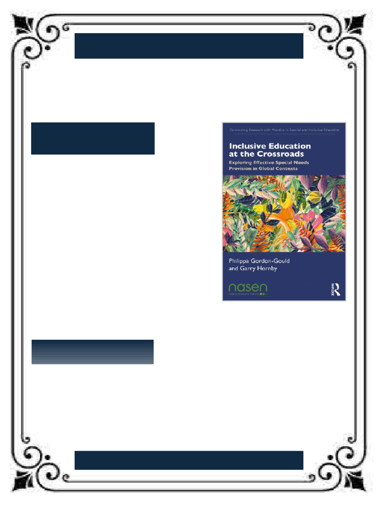 Inclusive Education at the Crossroads: Exploring Effective Special ...