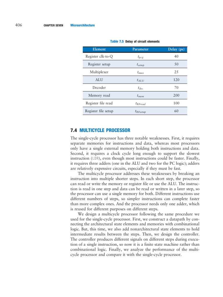 Multicycle Processor Design Overview | PDF | Central Processing Unit ...