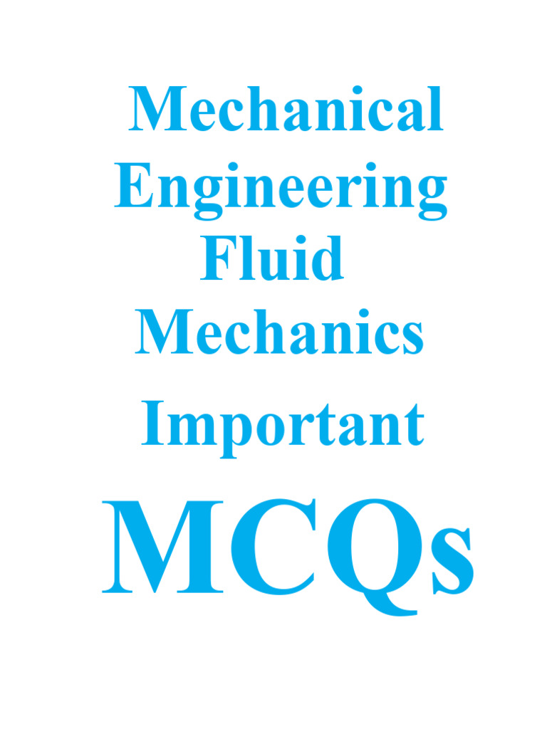 Fluid Mechanics MCQs for Engineers | PDF | Buoyancy | Fluid Dynamics