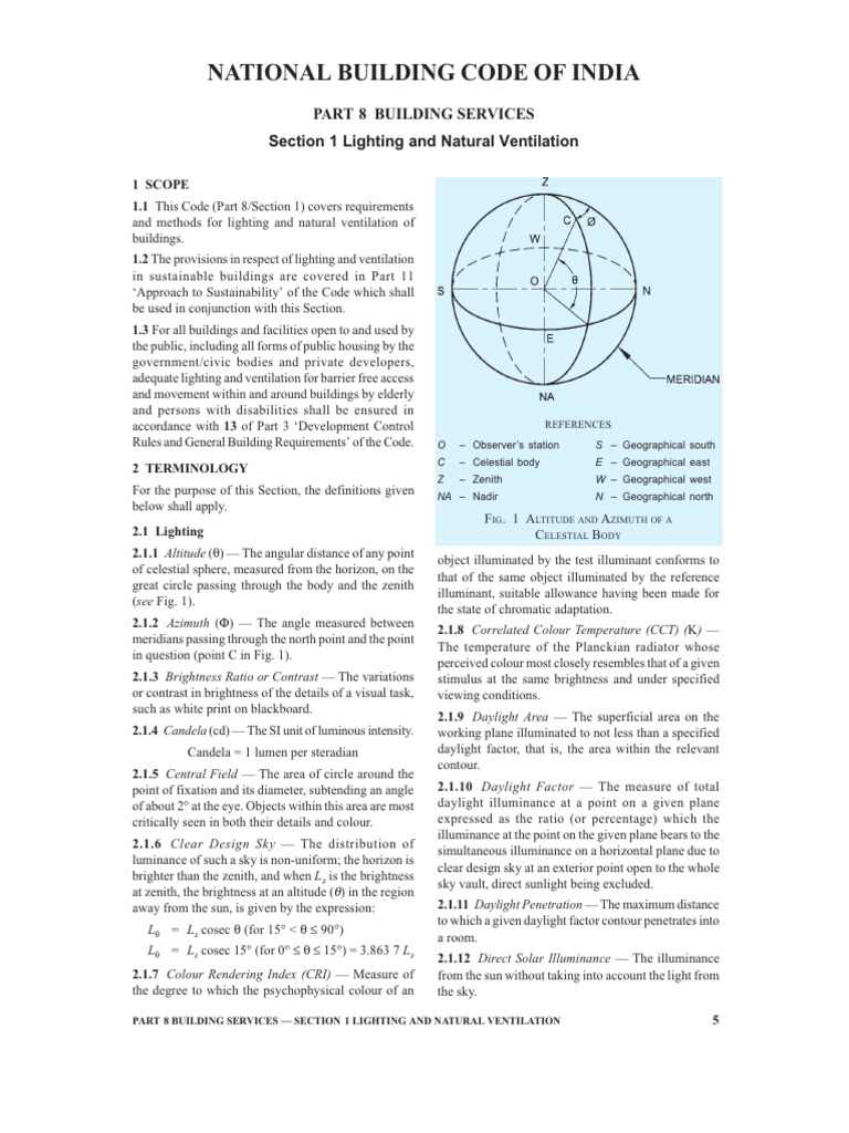 Lighting and Ventilation Standards | PDF | Light