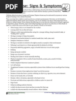 Child Abuse Signs and Symptoms