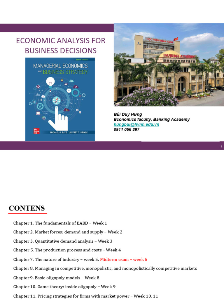 Economic Analysis for Business Decisions | PDF | Profit (Economics ...