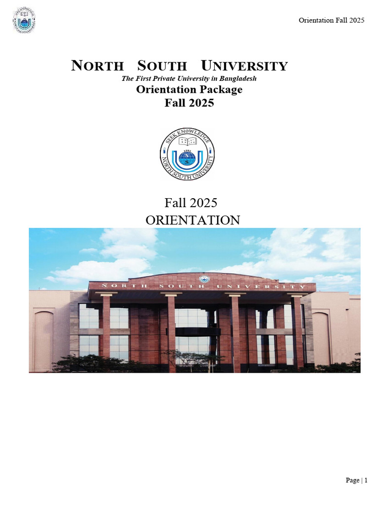 NSU Fall 2025 Orientation Guide | PDF | Libraries | Student Financial ...