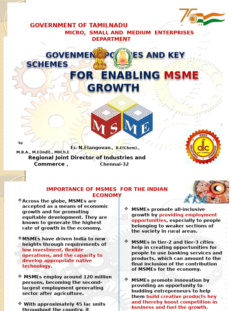 Tamil Nadu MSME Growth Policies Guide | PDF | Credit | Finance & Money ...