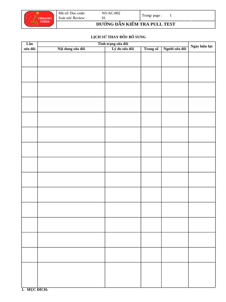 1. Wi-Ac-002. Hướng Dẫn Kiểm Tra Pull Test | PDF