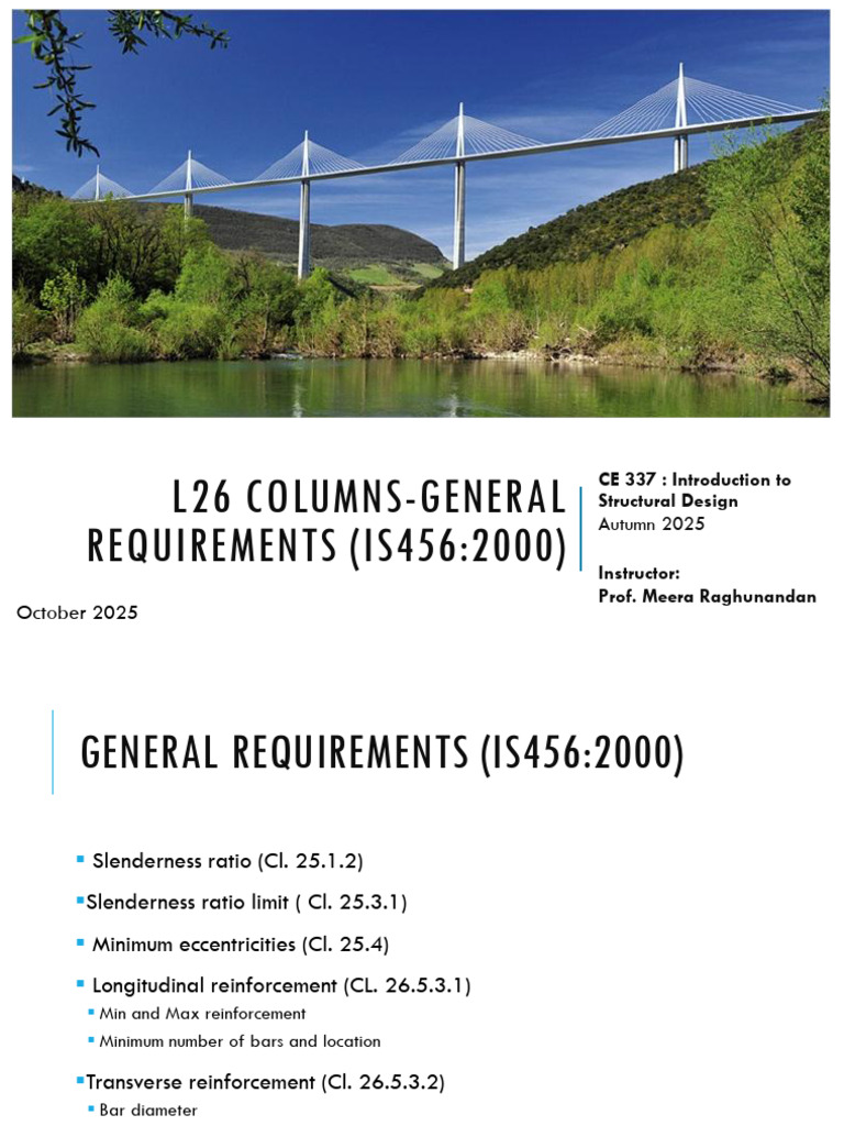 IS456:2000 Column Design Guidelines | PDF | Column | Mechanical Engineering