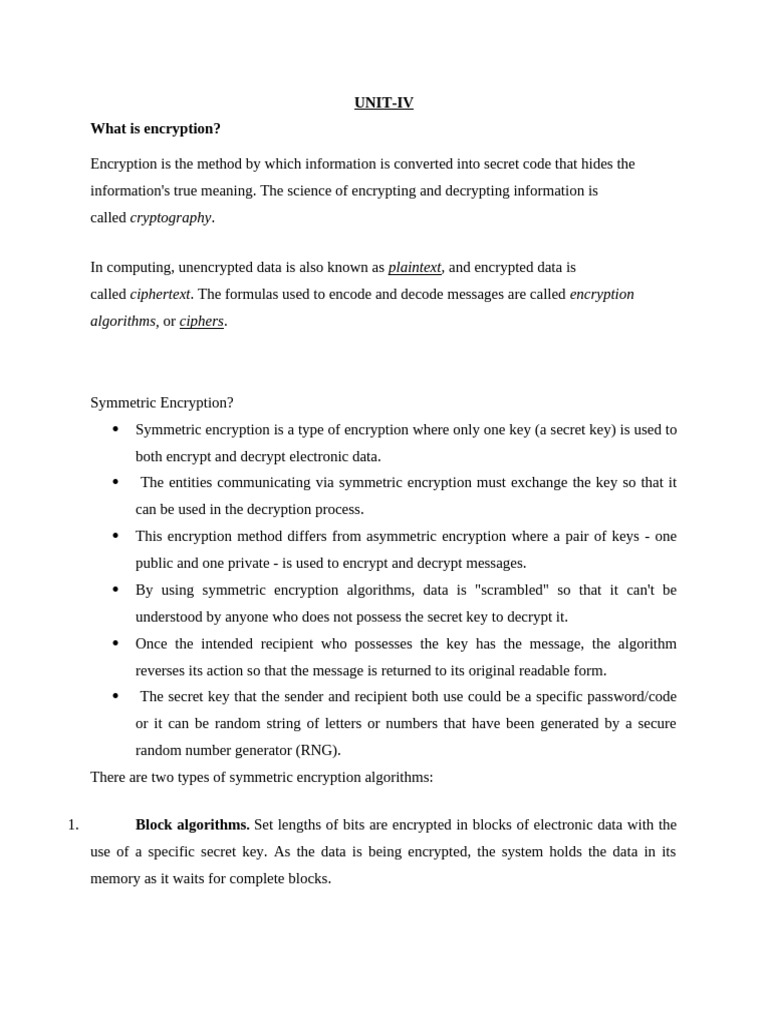 Understanding Symmetric Encryption Basics | PDF | Public Key ...