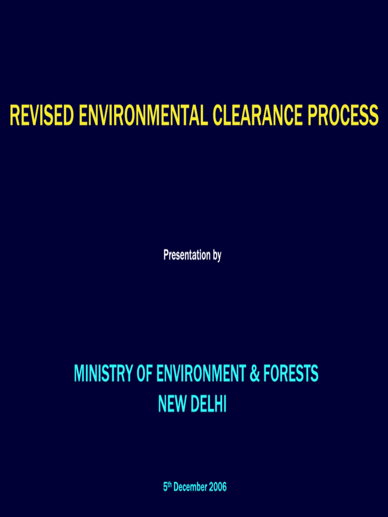 EIA Notification Presentation | PDF | Environmental Impact Assessment ...