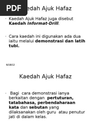 Kaedah Ajuk Hafaz Pdf