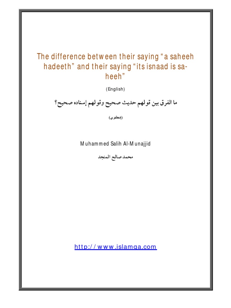 The Difference Between Their Saying 