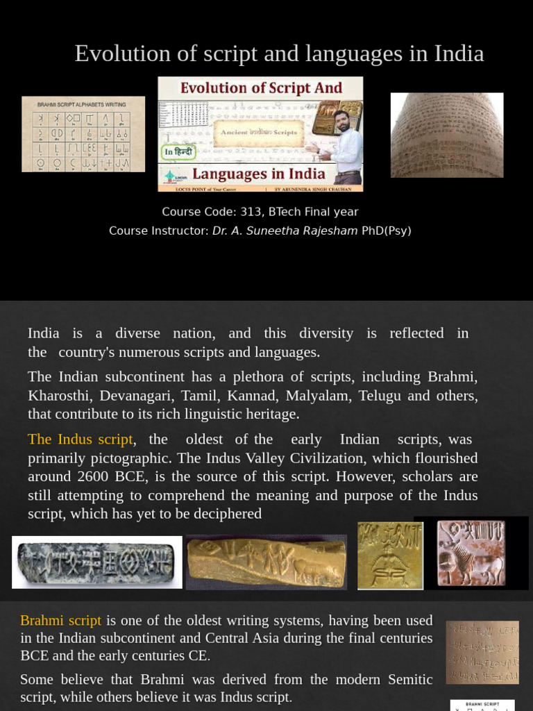 Indian Scripts and Languages Evolution | PDF | Languages Of India ...
