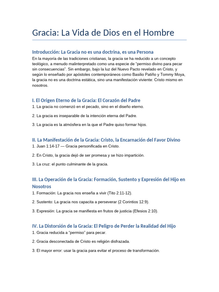 Gracia - La Vida de Dios en El Hombre | PDF | Cristo (título) | Gracia ...