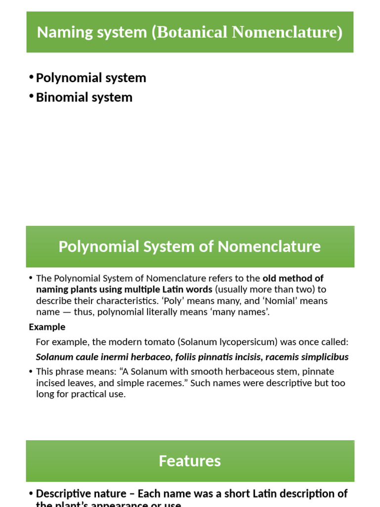 Lecture 2. Botanical Nomenclature - ICBN - Rules and Codes of ICBN ...