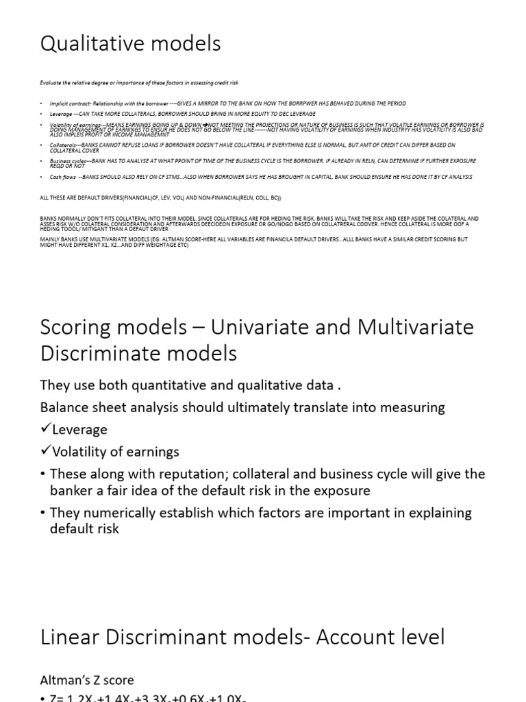 Credit Risk Assessment Models Explained | PDF | Interest | Loans