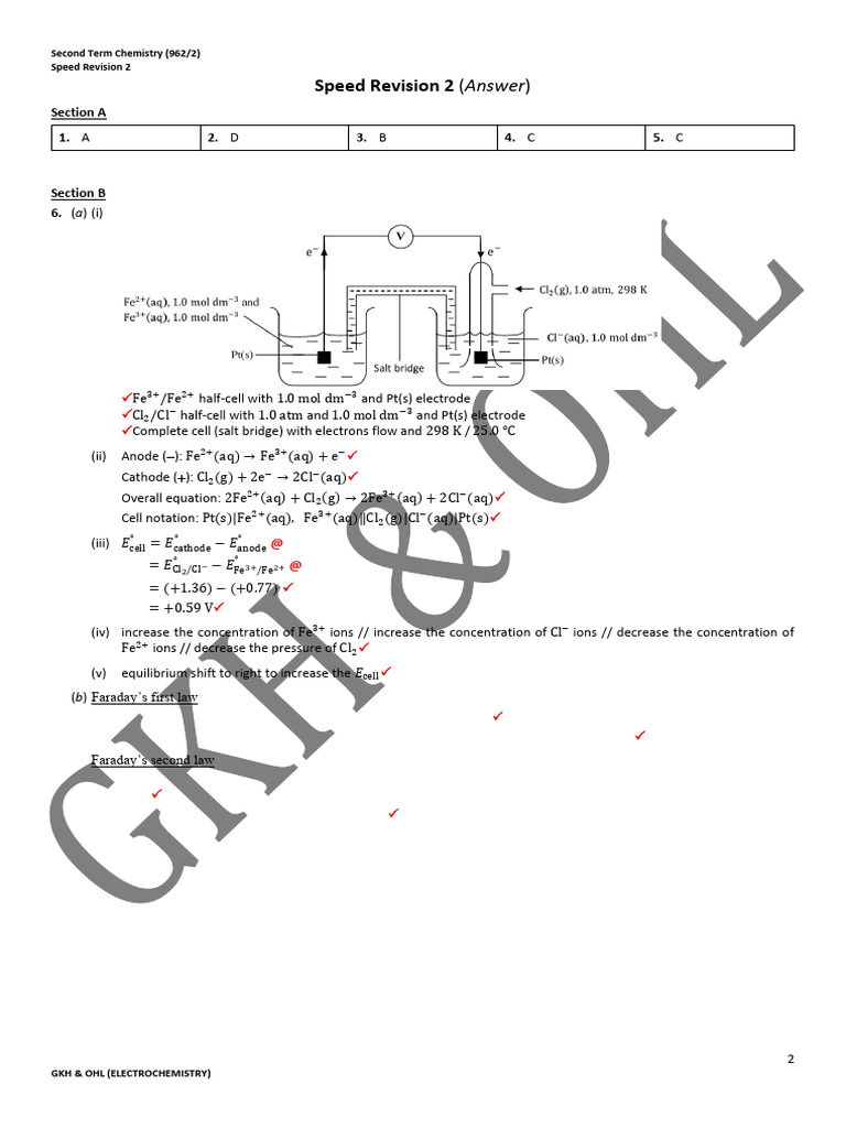 Electrochemistry Revision Guide | PDF