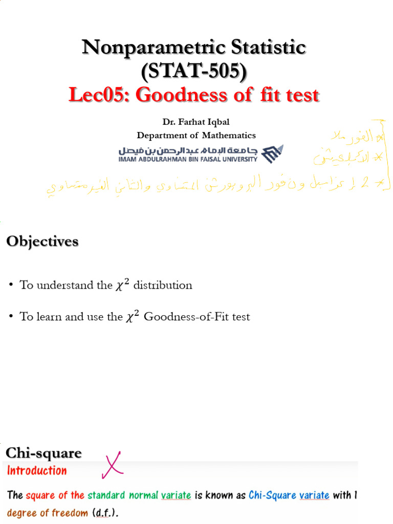 Chi-Square Goodness-of-Fit Test Guide | PDF | Probability Distribution ...