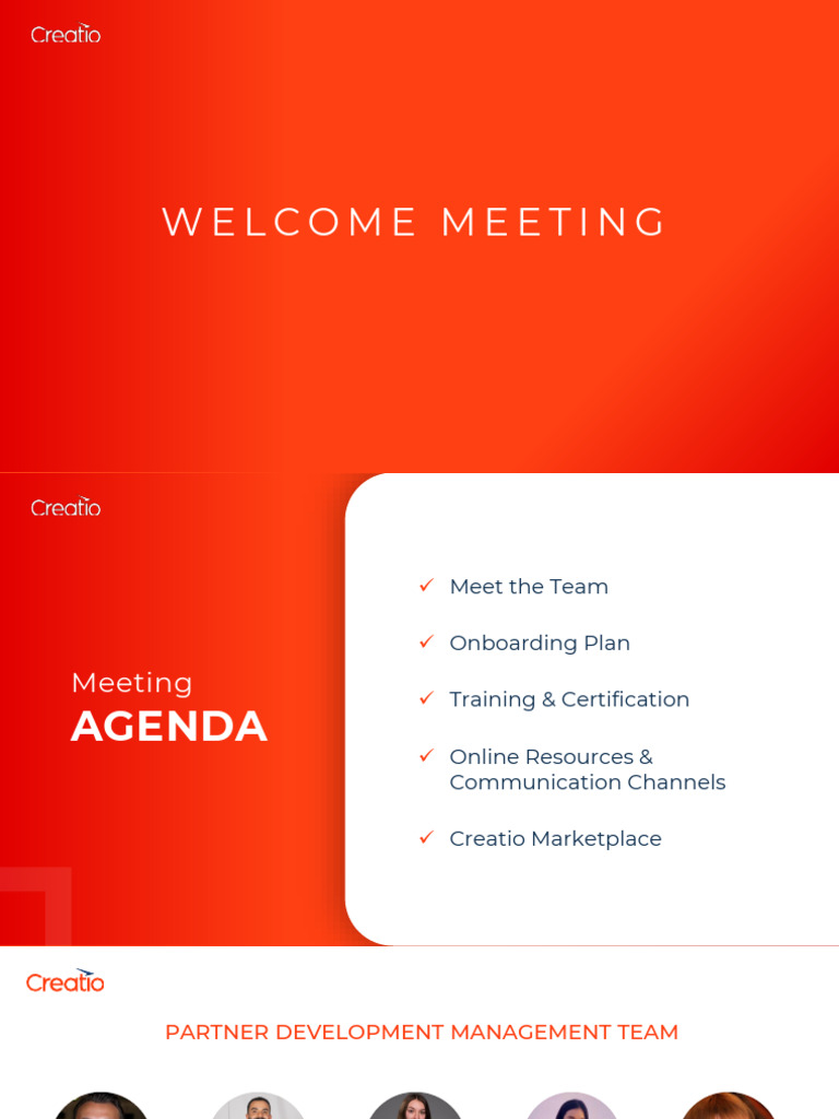 Creatio Partner Welcome Meeting MEA | PDF | Marketing | Educational ...
