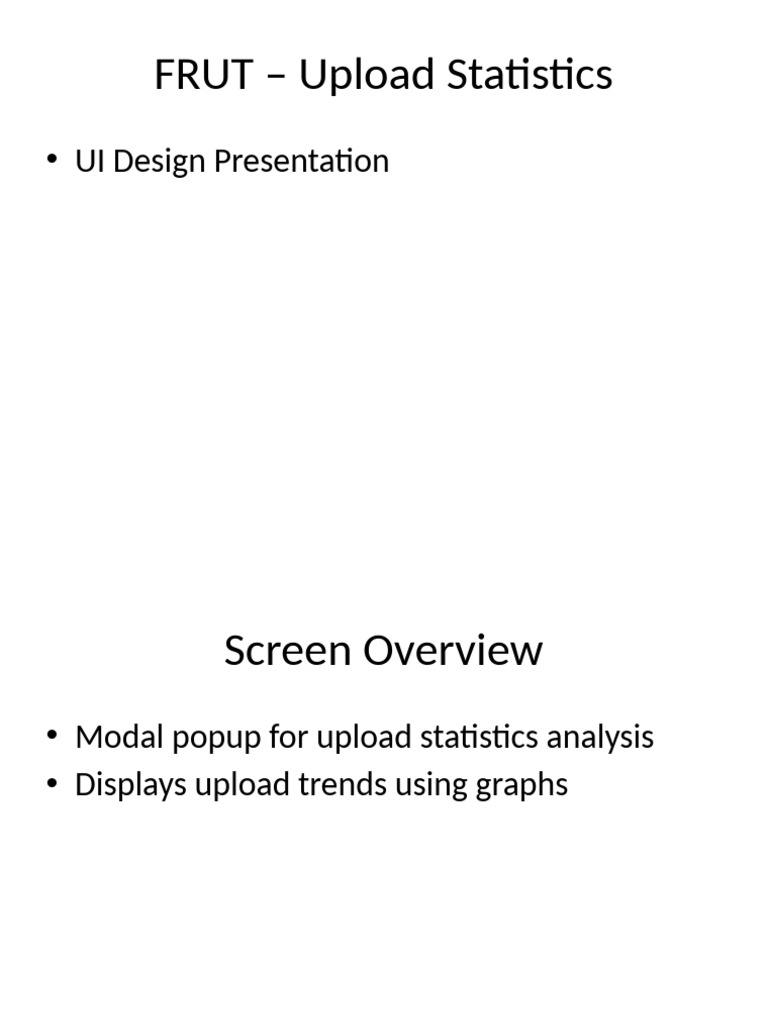 FRUT Upload Statistics Dashboard | PDF