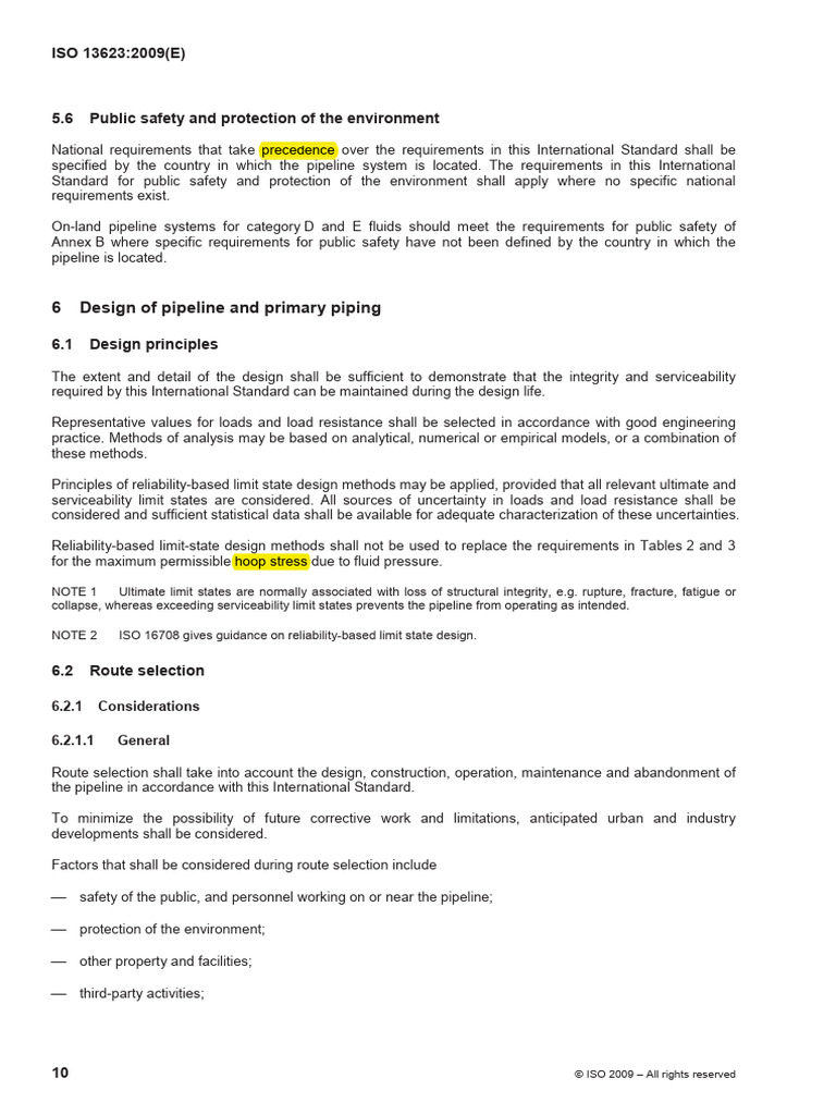 ISO 13623:2009 Pipeline Safety Standards | PDF | Fracture | Applied And ...