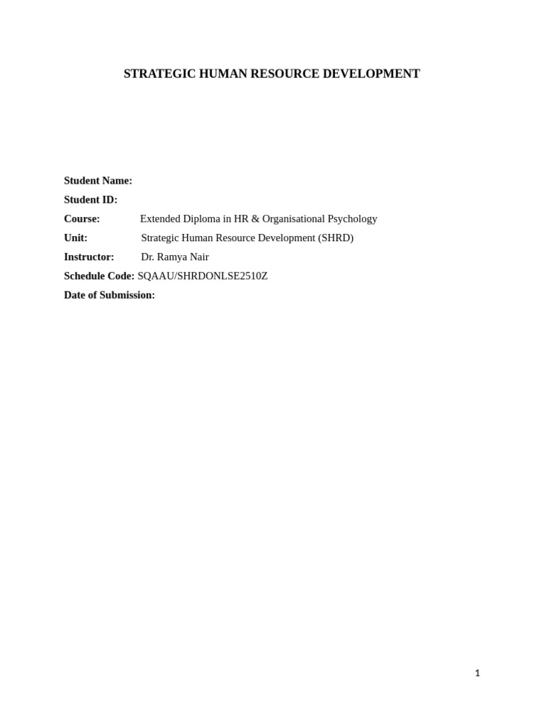 Strategic Human Resource Development Insights | PDF | Leadership ...