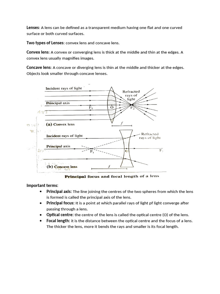 Types and Properties of Lenses | PDF