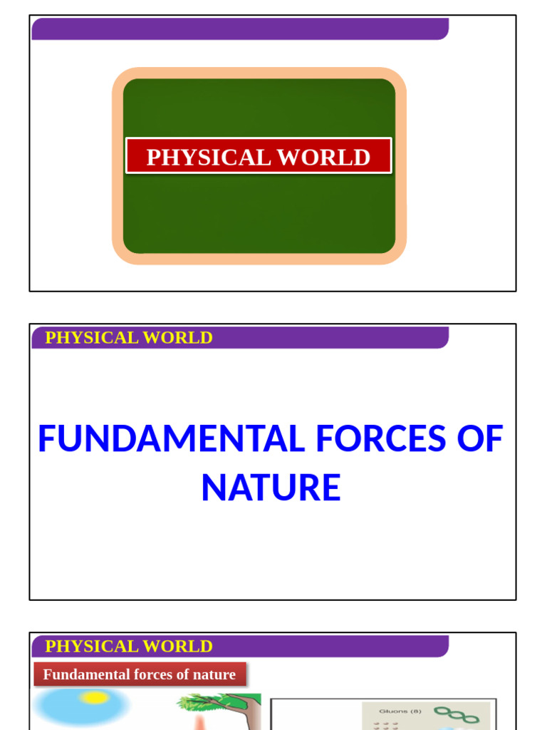 Fundamental Forces of Nature Explained | PDF | Nuclear Force | Nuclear ...