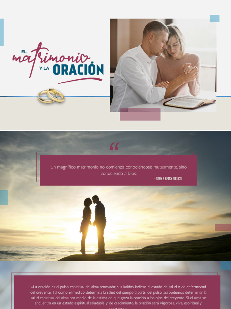La Oración y el Matrimonio Cristiano | PDF | Oración | Cristo (título)