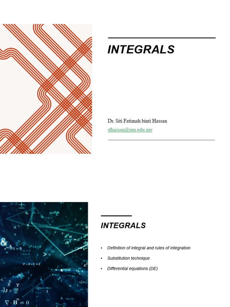 16.integrals Intro | PDF | Integral | Equations