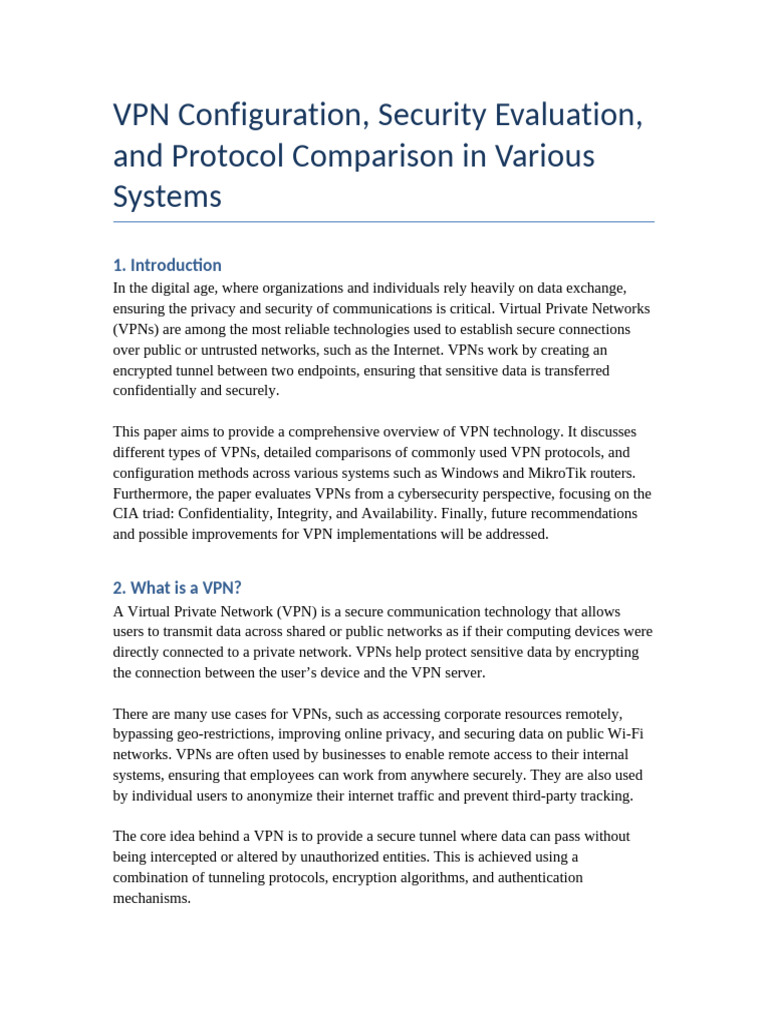 VPN Security and Configuration Guide | PDF