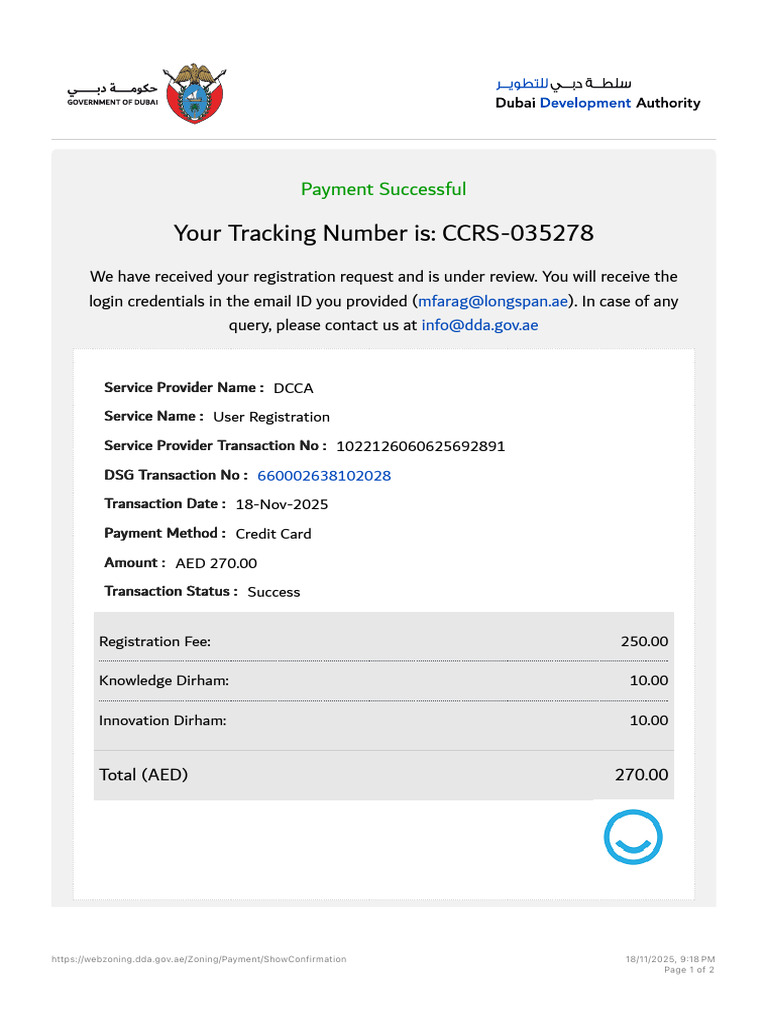 Payment Confirmation and Tracking Details | PDF