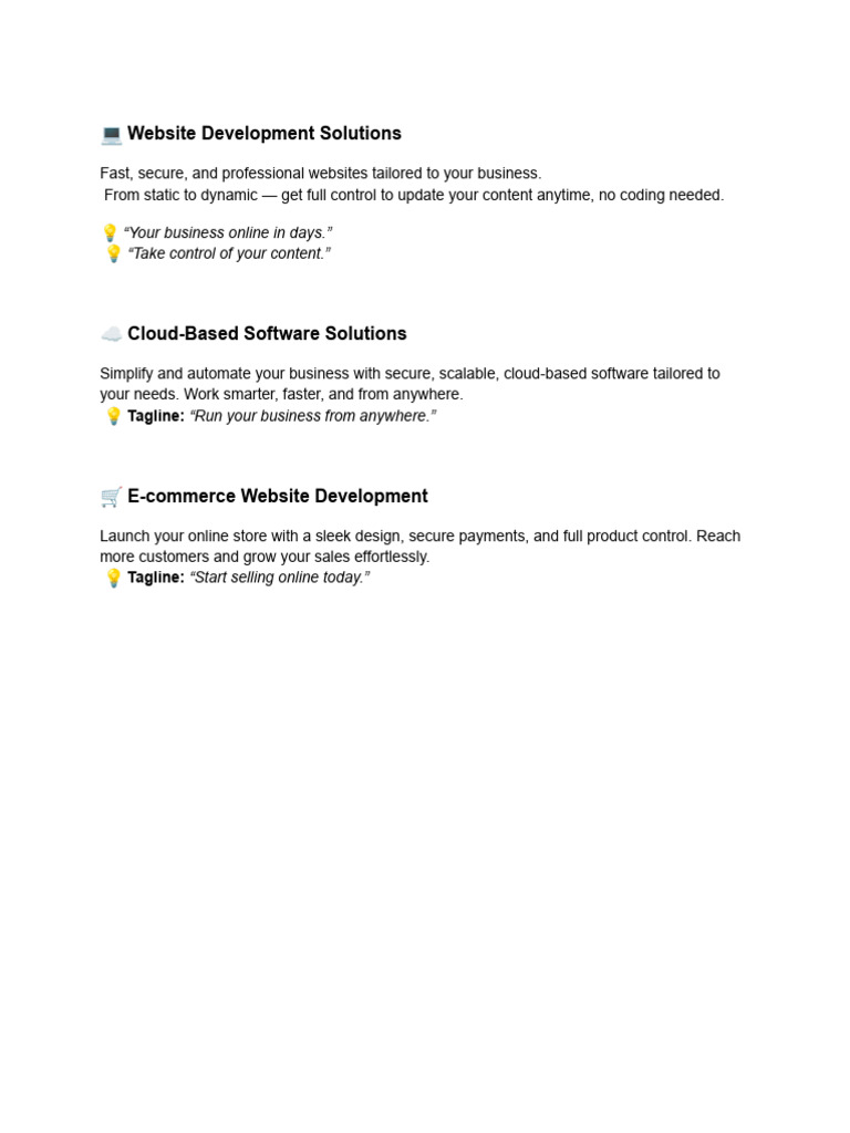 ? Website Development Solutions | PDF