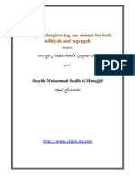 Ruling On Slaughtering One Animal For Both Udhiyah and Aqeeqah