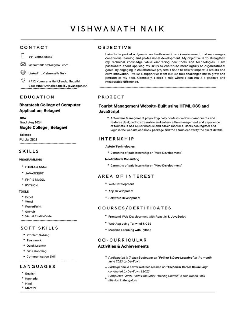 Vishwanath Resume | PDF