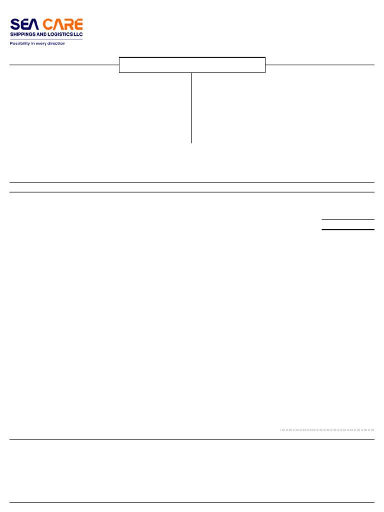 Invoice for Sea Care Shipping Services | PDF