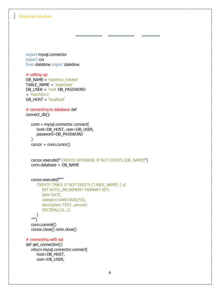 Expense Tracker by Harshinipriyaa | PDF | Databases | Comma Separated ...