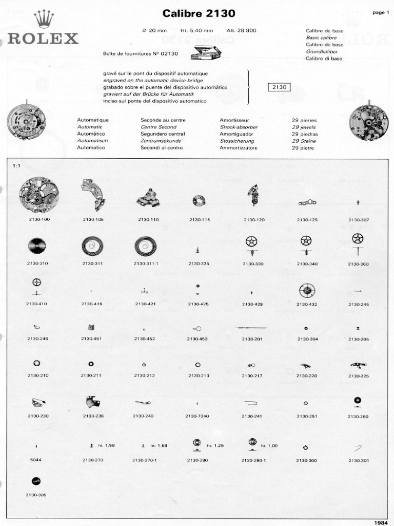 ROLEX 2130 Rolex | PDF