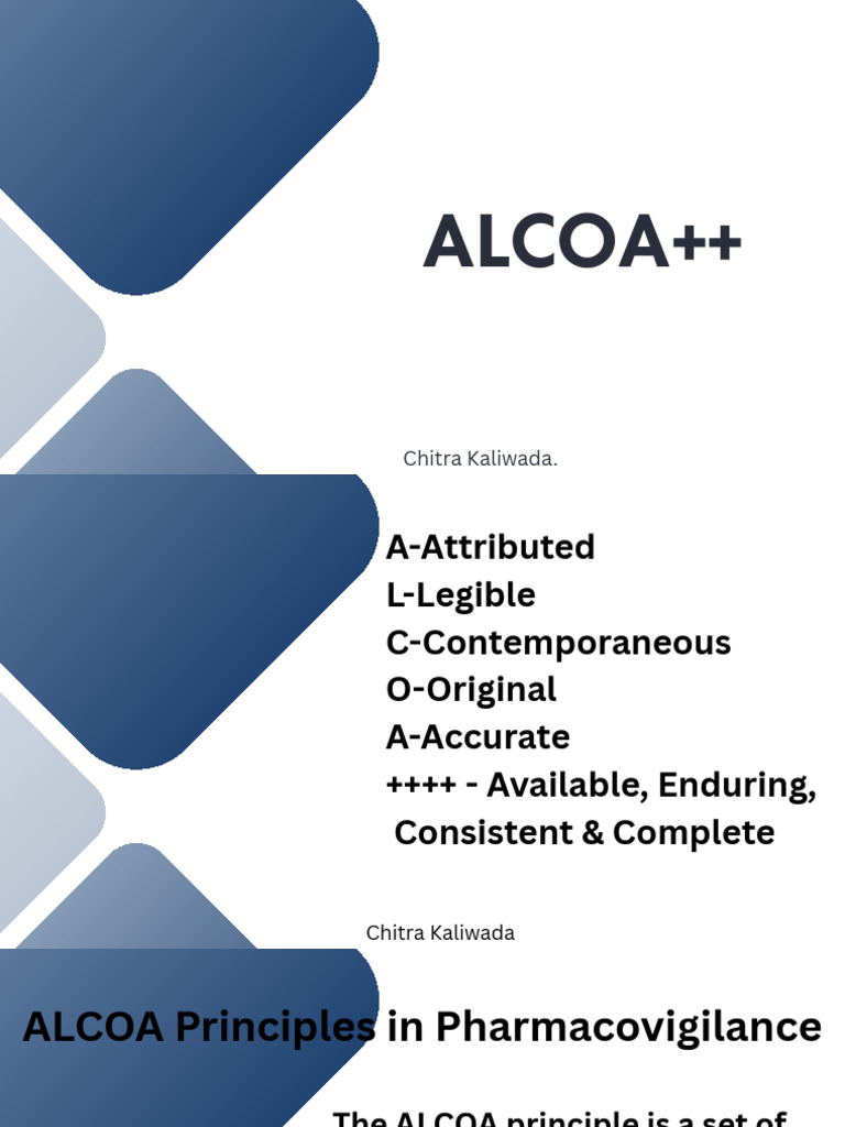 ALCOA Principles for Data Integrity | PDF