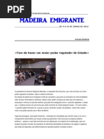 Madeira Emigrante de 9 a 15 de Junho 2012