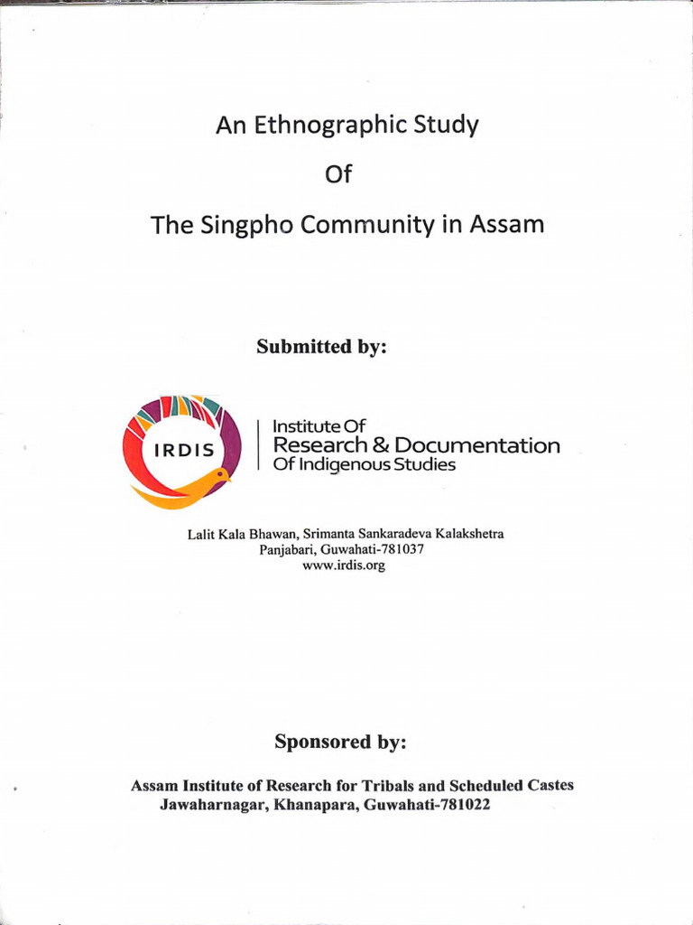Ethnographic Study of Singpho Community | PDF | Ethnography | Traditions