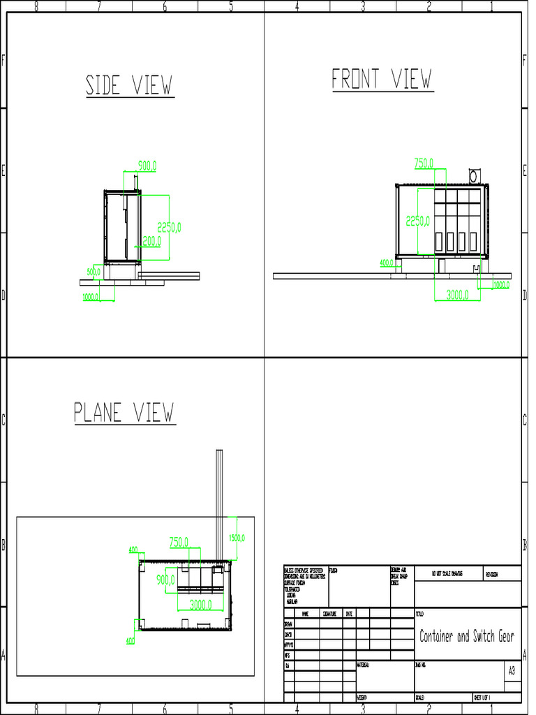 Container. Switch Gear Panel and and Blocks | PDF
