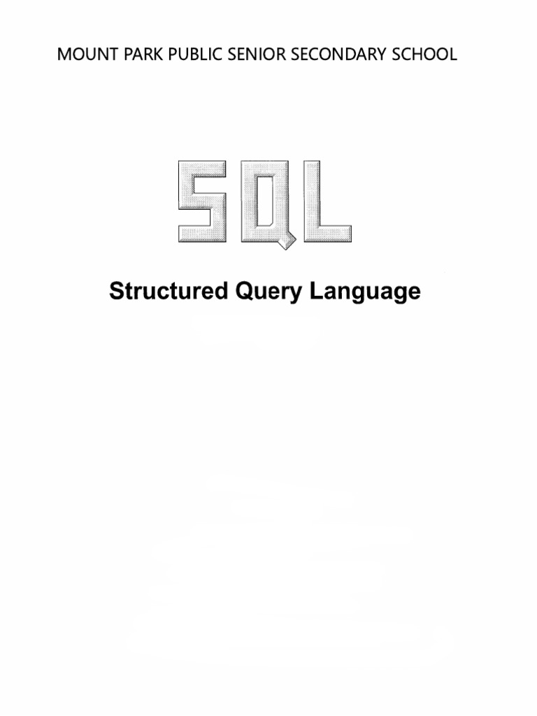 SQL Manual | PDF