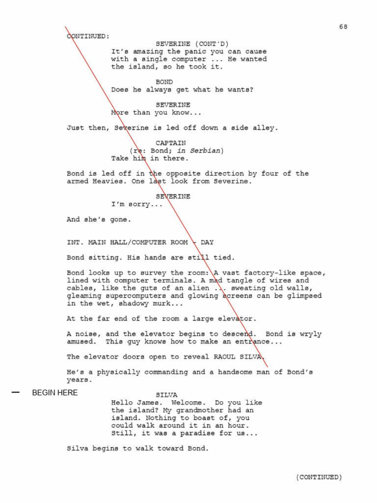 Skyfall Script Bond Silva | PDF