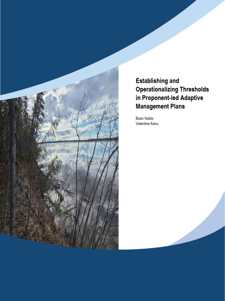 Establishing Thresholds in Adaptive Management | PDF | Ecology | Statistics