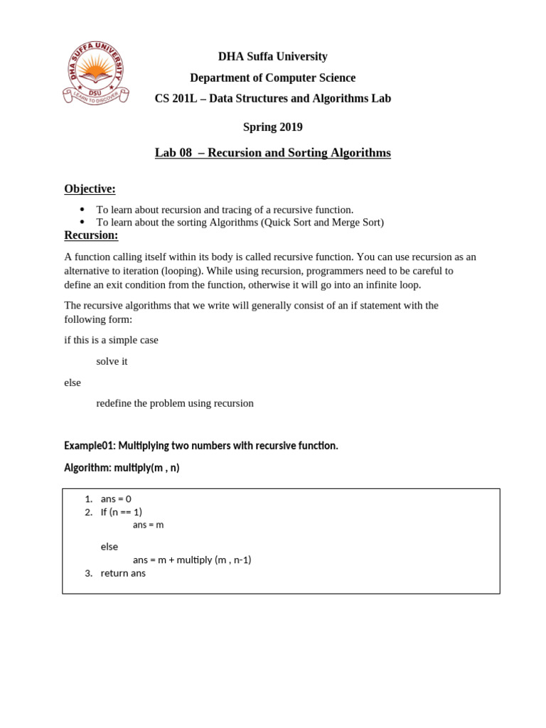 CS201L Spring 2019 Lab08 | PDF | Computer Programming | Computer ...