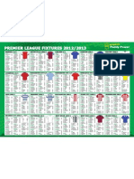 Premier Fixtures 2012/2013