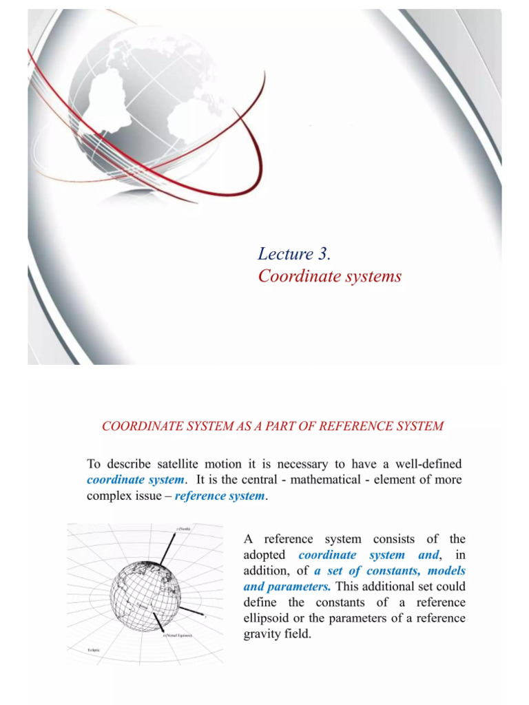 Coordinate Systems Lecture 3-1-2048 | PDF