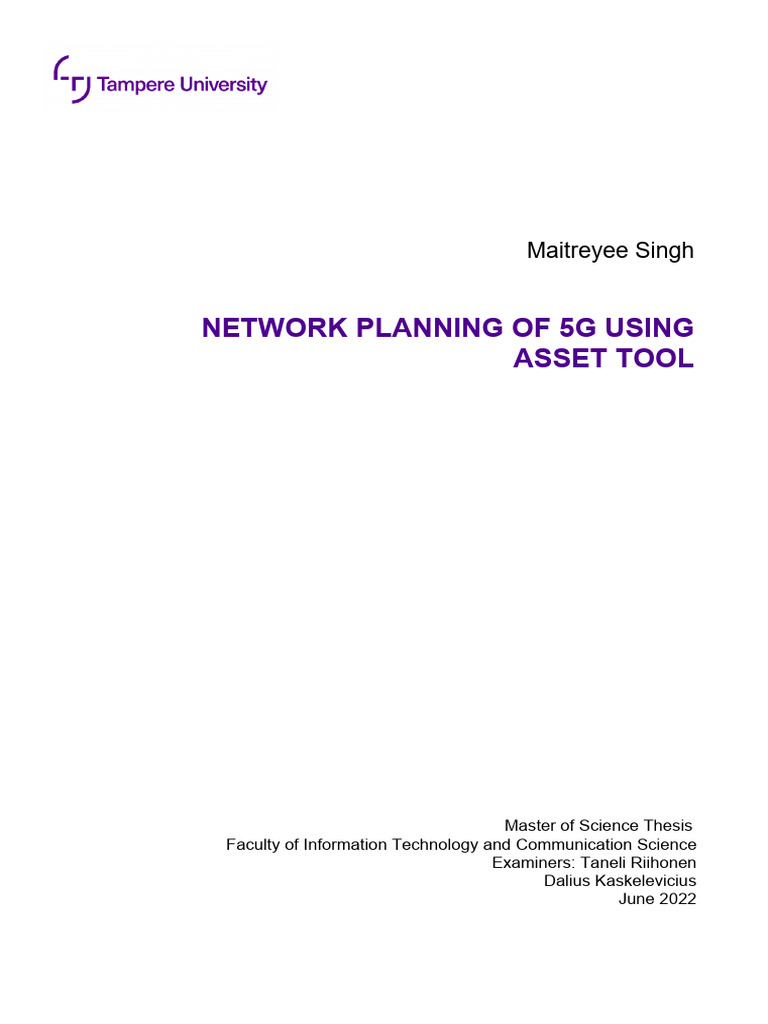 5G Network Planning with Asset Tool | PDF | Orthogonal Frequency ...