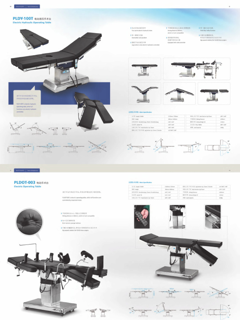 Catalogue for Surgery Table | PDF