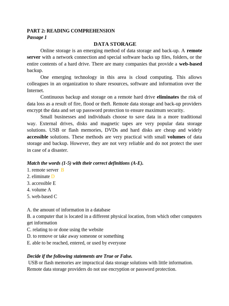 Data Storage Methods and Technologies | PDF